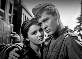 Scene from the movie 'Ballad of a Soldier'