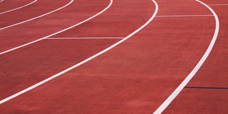 Athletics running track where athletes train for better sports performance