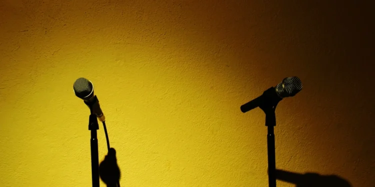 Stage microphone for stand-up comedian Katt Williams