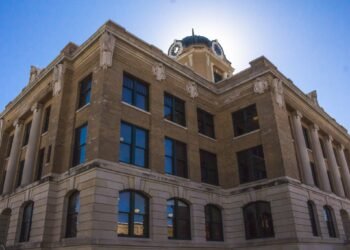 Courthouse building where a grand jury indictment is handed down
