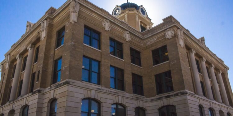 Courthouse building where a grand jury indictment is handed down