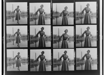 Fashion model posing, honoring designer Thierry Mugler