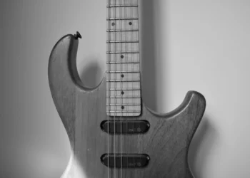 Guitar representing the music of Mexican singer Christian Nodal