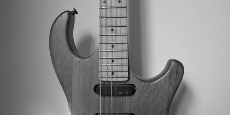 Guitar representing the music of Mexican singer Christian Nodal