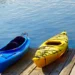 Kayak on a lake for camping and kayaking trips