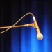 Microphone on stage for a rising Dallas music artist
