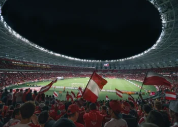Soccer stadium ahead of Team USA's 2022 World Cup matches