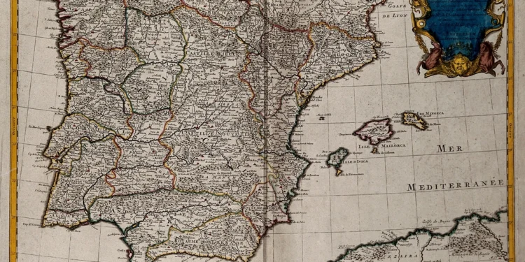 Map of Spain related to 12 free Spanish lessons online for beginners
