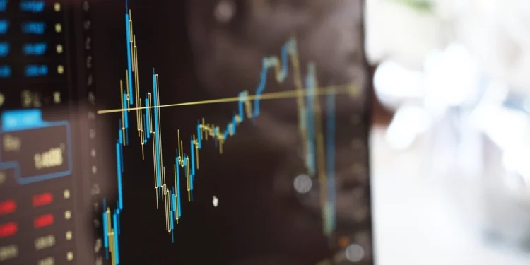 Stock market chart related to Palantir Technologies stock, finance and news