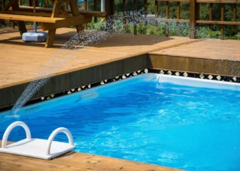 Swimming pool related to protecting an inground pool with pool covers