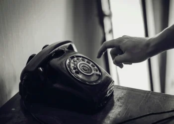 Traditional landline telephone compared with modern VoIP calling