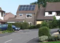 Solar panels installed on the roof of a house to cut electricity bills